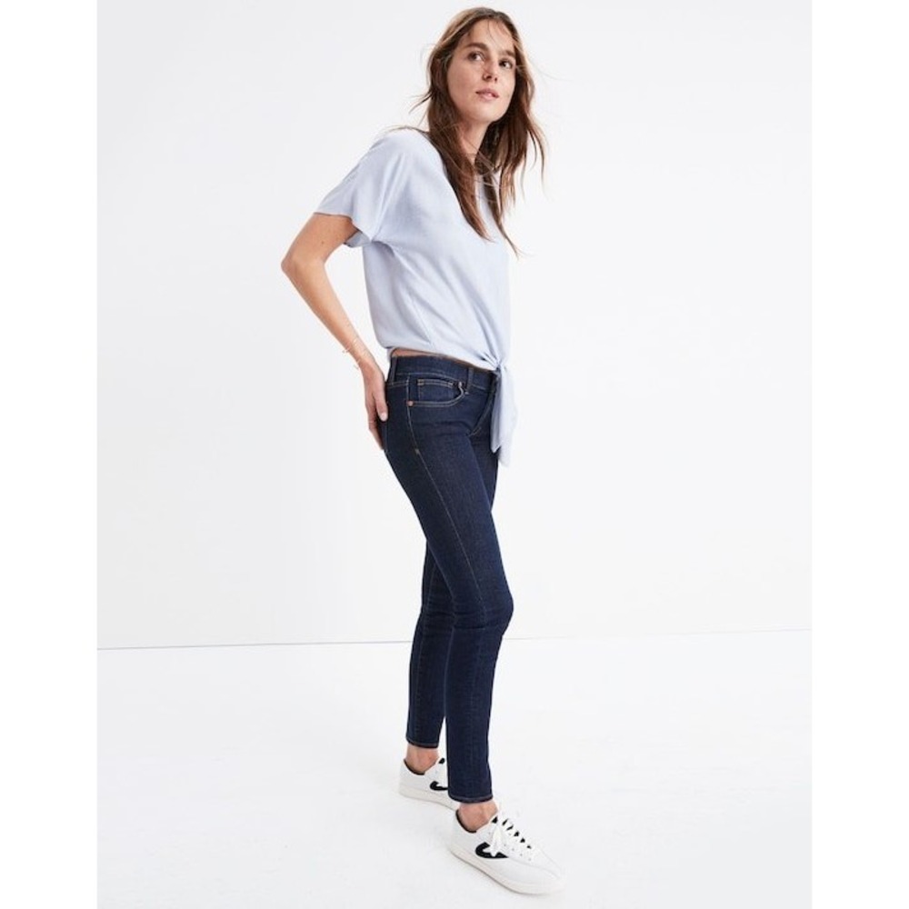 Madewell Jeans Womens 26 Skinny Jean Quincy Wash Dark Indigo Blue Mid Rise